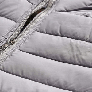 Chaqueta acolchada de gran tamaño con cremallera sólida de calidad superior para hombre, chaquetas de plumón impermeables acolchadas personalizadas cálidas de invierno de alta calidad - Product Image 6