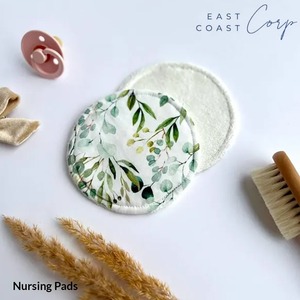 Reusable Breastfeeding <b>Pads</b> <b>Organic</b> Bamboo Cotton Nursing Rounds Washable Breast <b>Pads</b> for Maternity Care - Product Image 1