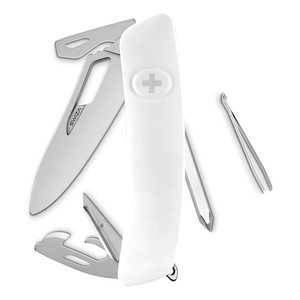 Coltello Tascabile Multifunzione Swiza Allmatt SH04 R con 12 Funzioni, Bianco - Product Image 1