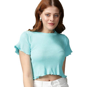 Tops cortos con cordón en la cintura, nuevo diseño, camisa de manga larga a la moda, ropa informal, ropa de calle para mujer, Top corto - Product Image 1