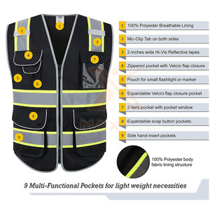 เสื้อกั๊กนิรภัย MAXPRO ดีไซน์ใหม่สำหรับใช้งานกลางแจ้ง ระบายอากาศได้ดี คุณภาพสูง สีและโลโก้ปรับแต่งได้ บริการ OEM ขั้นต่ำในการสั่งซื้อน้อย - Product Image 3