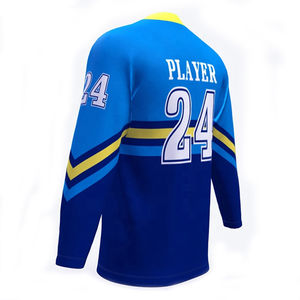 Maillots de hockey sur glace les plus vendus, impression par sublimation personnalisée, manches longues, cousus à la machine, maillots de hockey unisexes - Product Image 3