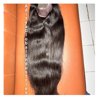 Rambut manusia India lurus alami ditarik ganda Wig renda HD warna alami Wig rambut mentah sepadan dengan kutikula