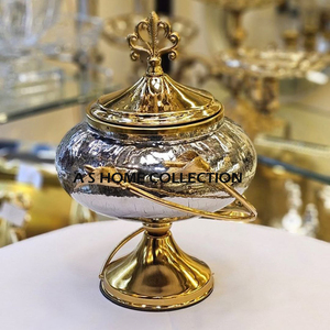 จานเหล็กใส่ผลไม้2ชิ้นทำจากอลูมิเนียมสำหรับตกแต่งรูปทรงใบไม้ใช้ตกแต่งดีไซน์ล่าสุด - Product Image 3