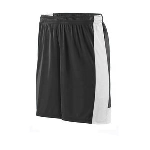 Pantalones cortos de baloncesto con estampado transpirable unisex recién llegados al por mayor 100% poliéster con bolsillos con cremallera logotipo personalizado con nombre del equipo estampado - Product Image 2