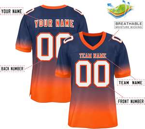 Ropa deportiva Streetwear Camisetas de fútbol americano Clubwear OEM Poliéster Malla Secado rápido Transpirable Sublimación Imprimir Logo - Product Image 2