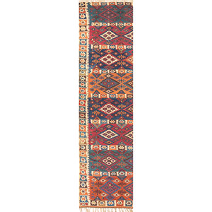 Nayaab Classic Paem-894 Handmade Wool Cotton Rugs <b>Red</b> Orange Flat Weaves Geometric Floral Abstract Anti-Slip for Teens Home - Product Image 1