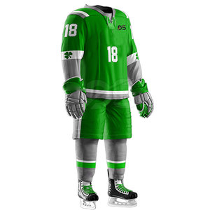 ชุดยูนิฟอร์มฮอกกี้น้ำแข็ง ผ้าโพลีเอสเตอร์ 100% น้ำหนักเบา ระบายอากาศได้ดี แห้งเร็ว เป็นมิตรกับสิ่งแวดล้อม บริการ OEM ออกแบบตามสั่ง - Product Image 2