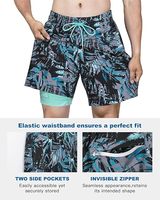 Short de bain ONSTYLE pour homme, coupe-vent, respirant, séchage rapide, écologique, avec poches zippées, pour la plage