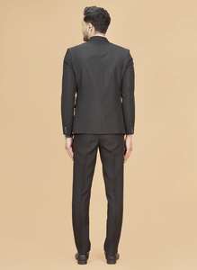 Traje de Oficina para Hombre en Color Negro Ámbar, Diseño Elegante para Eventos Empresariales, Reuniones de Oficina y Eventos Casuales Elegantes, para Exportación - Product Image 4