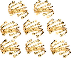 Servilletero de metal dorado para agregar un toque romántico a las cenas, decoración de mesa perfecta de alta calidad, impresiona a tus invitados - Product Image 6