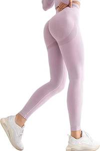 Personnalisé Respirant Beurre Doux Booty Tricoté Coton Taille Haute Athlétique Gym Scrunch Butt Yoga Femmes Leggings - Product Image 3