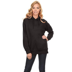 Sudadera con Capucha para Mujer, Estilo Urbano, Personalizada, 100% Algodón, Color Sólido con Logotipo Frontal, Transpirable y Bordada para Invierno - Product Image 2