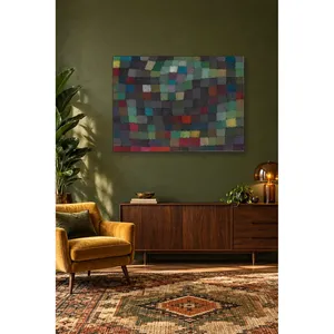 Fida Paul Klee May Peinture sur toile avec des carrés colorés - Product Image 2