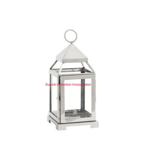 Première qualité fer métal verre argent marocain décoration de la maison bougeoir lanterne pour intérieur extérieur événement décor - Product Image 6