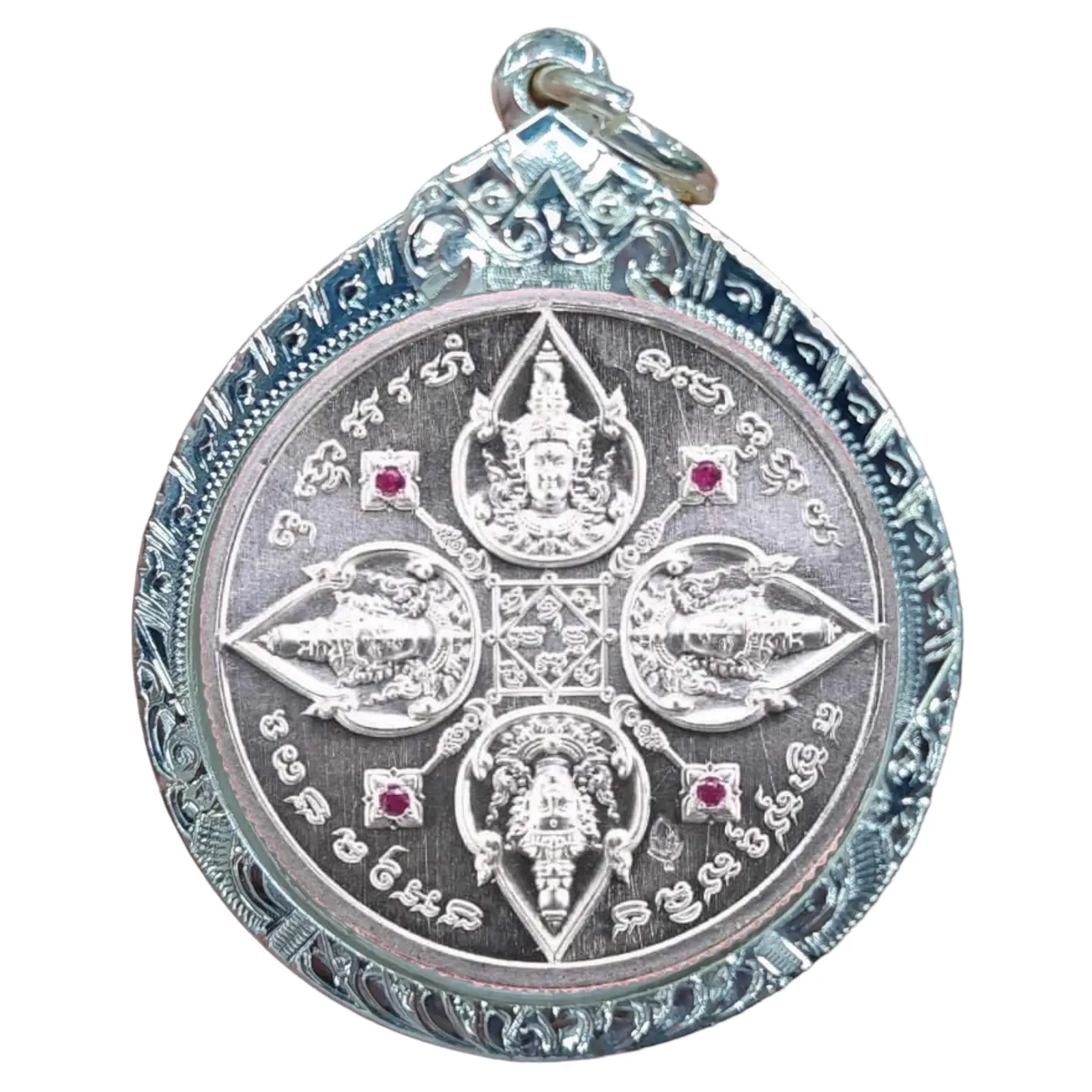 Phật Khung, Tinh Khiết Bạc 925 Đồ Trang Sức Thái Mô Hình Phong Cách Cho Autting Amulets Mề Đay Vòng Cổ Cho Nam Giới