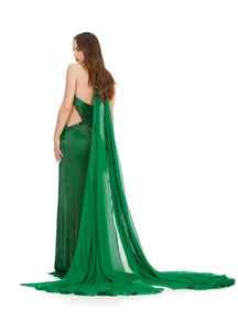 Logotipo personalizado verano Moda Verde Vintage vestido elegante Casual hasta el suelo con cuentas y lentejuelas estilo de fiesta nuevo estilo vestido - Product Image 5