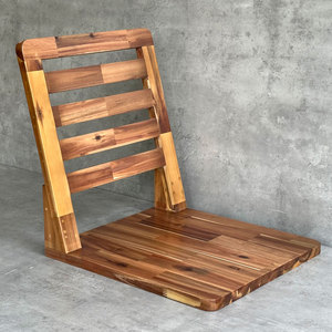 Industrial Design Combo <b>Set</b> 100x60cm Low-Seated Desk and Chair Made of Acacia Wood CB68186 - Product Image 4