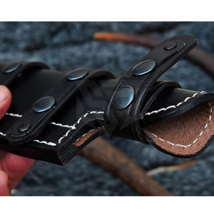 Funda de cuero genuino de alta calidad para cuchillo, funda de transporte para cuchillos de hoja fija, cuchillos de caza al aire libre - Product Image 4