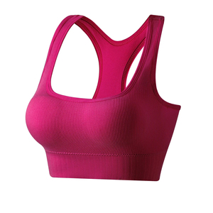 Ensemble de sport côtelé sans couture pour femme, 2 pièces, avec logo frontal uni, comprenant un crop top et un short cycliste taille haute, qualité supérieure - Product Image 4
