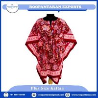 Mejor Precio: Kaftán de Algodón Ecológico para Mujer, Tallas Grandes, Estampado Indio, Cómodo, Ligero, Informal