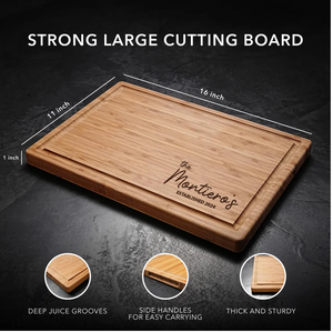 Tabla de cortar de madera hecha a mano de diseño nuevo y de tendencia con base gruesa y duradera adecuada para cocinas profesionales y domésticas - Product Image 2