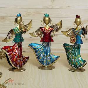 Anges musicaux en métal multicolore (lot de 3) Figurines - Product Image 1