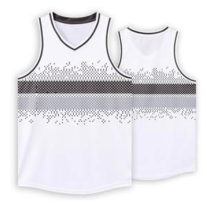 Maillot de basket-ball léger et respirant pour homme, brodé avec nom et numéro, col Boston, personnalisable, sans manches, débardeur DIY - Product Image 3