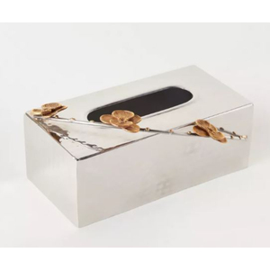 Caja de pañuelos de forma cuadrada de diseño Vintage, caja de servilletas de Metal de calidad Superior con soporte de pañuelos de diseño Floral, uso para fiestas de boda - Product Image 6