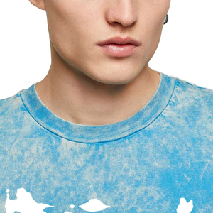 Men Acid Wash Oversized T-Shirt Retro Streetwear Loose Fit Hip Hop 100% Cotton Blank Tee Vintage Casual Summer Outfit Top - Product Image 5