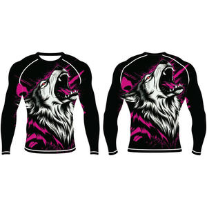 Personnalisé Durable Nylon BJJ Rash Guard Longue Protection UV Anti-UV Compression Chemise Respirant et Confortable - Product Image 4