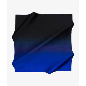 Floral Cotton Handkerchief Scarf-Black and Blue Gradient Square - Product Image 2