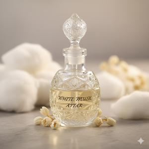 น้ำมันหอมมัสค์แอททาร์อินเดียแบบดั้งเดิมสีขาวสุดหรูสำหรับการทำสมาธิและใช้ในชีวิตประจำวัน - Product Image 2