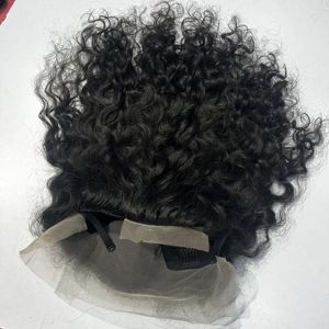 Peluca frontal de encaje suizo sin pegamento de cabello humano virgen 100% alineado con cutícula de donantes individuales de la mejor calidad - Product Image 5
