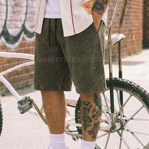 Shorts pour hommes délavés à l'acide, produit phare, en matériau durable, vente en gros - Product Image 3