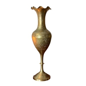 High Quality Brass Flower <b>Vase</b> With Durable Engraving Polish Finished For Tabletop Home Decor And Table Decoration - Product Image 5