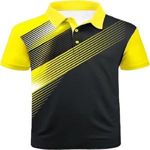 Camiseta de golf antiarrugas para hombre, camisetas de polo de golf con estampado de manga corta para hombre, nueva camiseta polo informal ajustada para hombre - Product Image 1