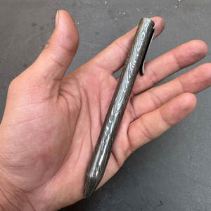 Damascus Steel bBallpoint <b>pen</b> handcrafted metal <b>pen</b> with natural wave pattern luxury collectible writing instrument for office - Product Image 4