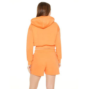 เสื้อฮู้ดซิปยาวทรงเข้ารูปสำหรับผู้หญิง คุณภาพสูง แบบเรียบง่าย แฟชั่นทันสมัย แขนยาว อุ่นสบายสำหรับฤดูใบไม้ร่วง - Product Image 6