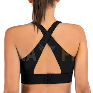 Soutien-gorge de sport sans couture à fort impact personnalisé pour femme 2026, haut de fitness push-up pour le yoga, grandes tailles - Product Image 3