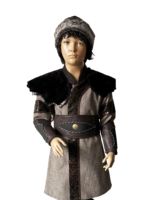 Disfraz Tradicional de Ertugrul Gazi Hecho a Mano en Algodón y Cuero, Color Negro, para Niños, Unisex, Cosplay, Período Histórico, Soldado Otomano