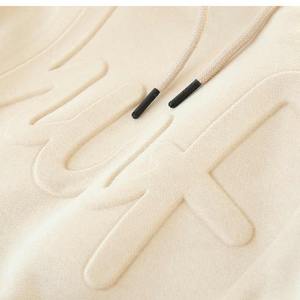 OEM Custom High Quality Casual Men Clothing Plus Size <b>Terry</b> <b>Towel</b> Cotton Fabric Letter Printing 3D Embossed Effect Hoodies - Product Image 5