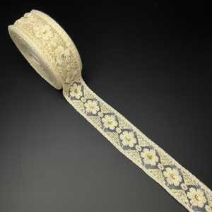 Custom Made in Leaf Designed Machine Embroidered Ribbons & Laces in Various Designs & in White Colour for Wedding Dresses - Product Image 6