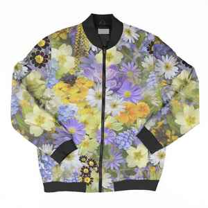 แจ็คเก็ตบอมเบอร์ขนเป็ดกันน้ำหนังสังเคราะห์พร้อมฮู้ดขนสัตว์เทียม - Product Image 1