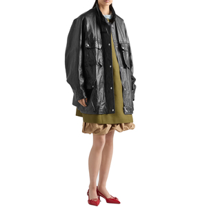 Veste en cuir pleine fleur vieilli pour femme, vêtement d'extérieur en cuir vintage de luxe personnalisé, haut en cuir pour femme, fabricant OEM - Product Image 6