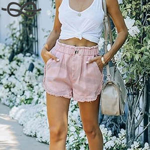 Femmes taille haute jambe large Denim Shorts décontracté plissé coupe ample Jean été mode confortable à la mode polyvalent - Product Image 6