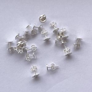 Cabujón de Plata de Ley 925 de 7mm en blanco, Cuentas planas redondas, cuentas de micras doradas, suministro para encontrar espaciadores DIY, fabricante, bolsa en línea - Product Image 2