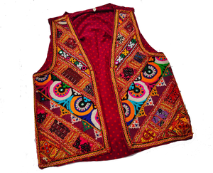 Veste Banjara Rabari, veste de broderie gujarati zari, manteau de taille Boho, tribal Vintage, travail zari Kutch bohème - Product Image 2