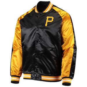 Veste Letterman brodée en satin OEM, conception personnalisée à bas quantité minimale de commande, marque privée disponible - Product Image 3