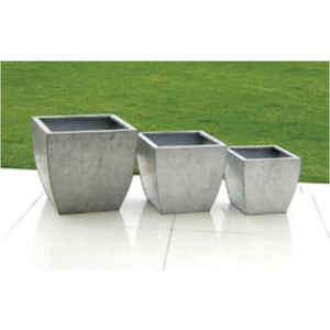 Jardinière en métal de style ferme vintage |   Pot de fleurs en acier galvanisé ondulé avec poignée en fil métallique, seau de jardin décoratif, seau à plantes - Product Image 4